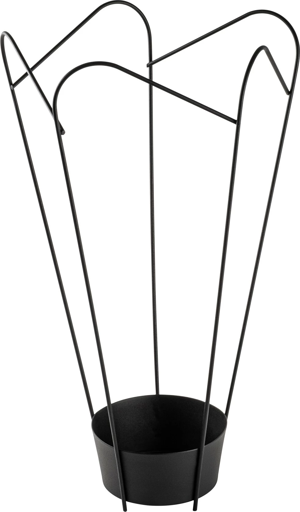 Aksesor dekorativ metalik, mbajtëse çadrash, ngjyrë e zezë, GED-016