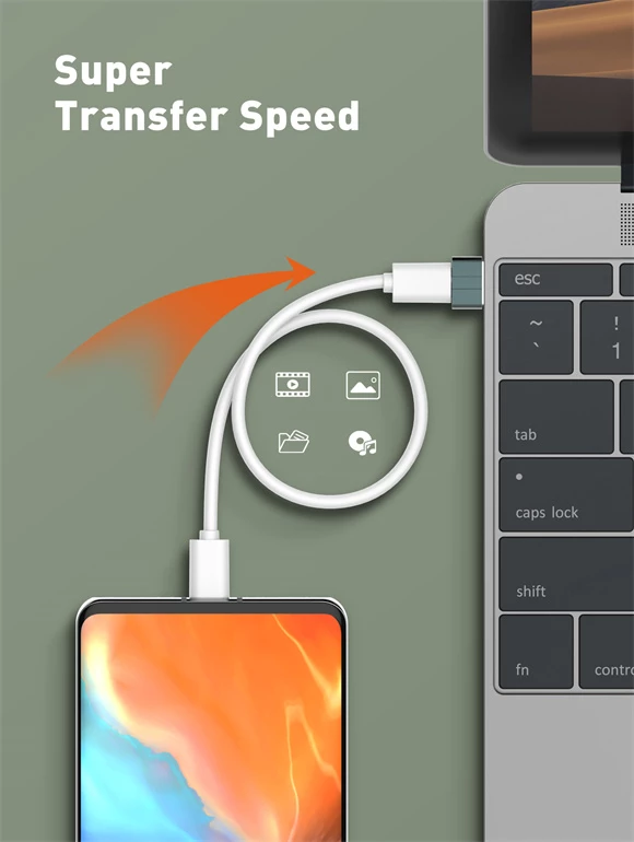 Adapter OTG LDNIO LC150 USB-A në USB-C, USB 3.0, gri