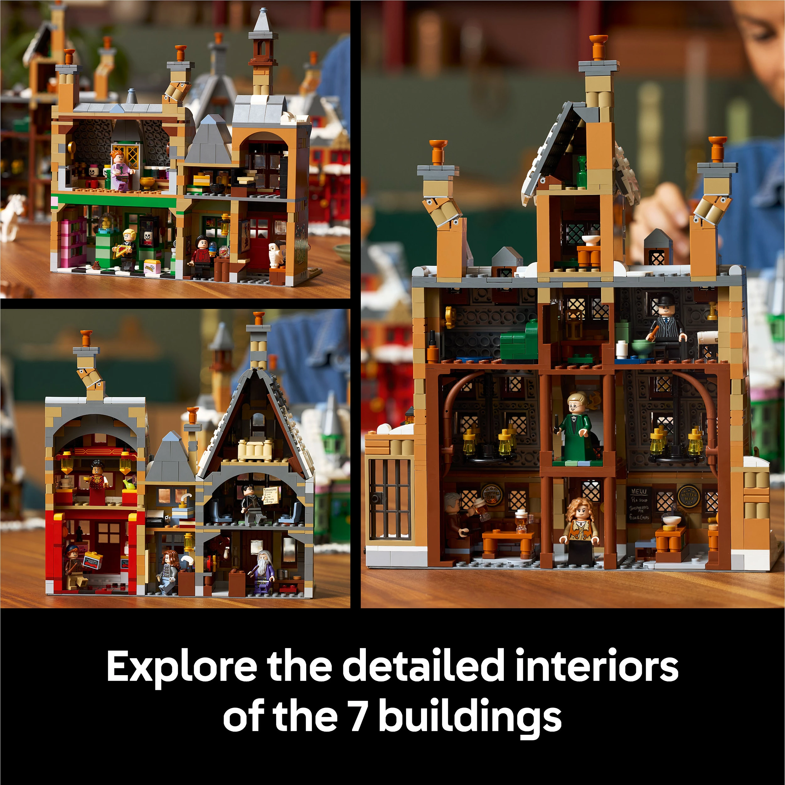 Set ndërtimi LEGO Harry Potter 76457 Hogsmeade Village (Collectors Edition), 3228 copë, 18+, multicolor
