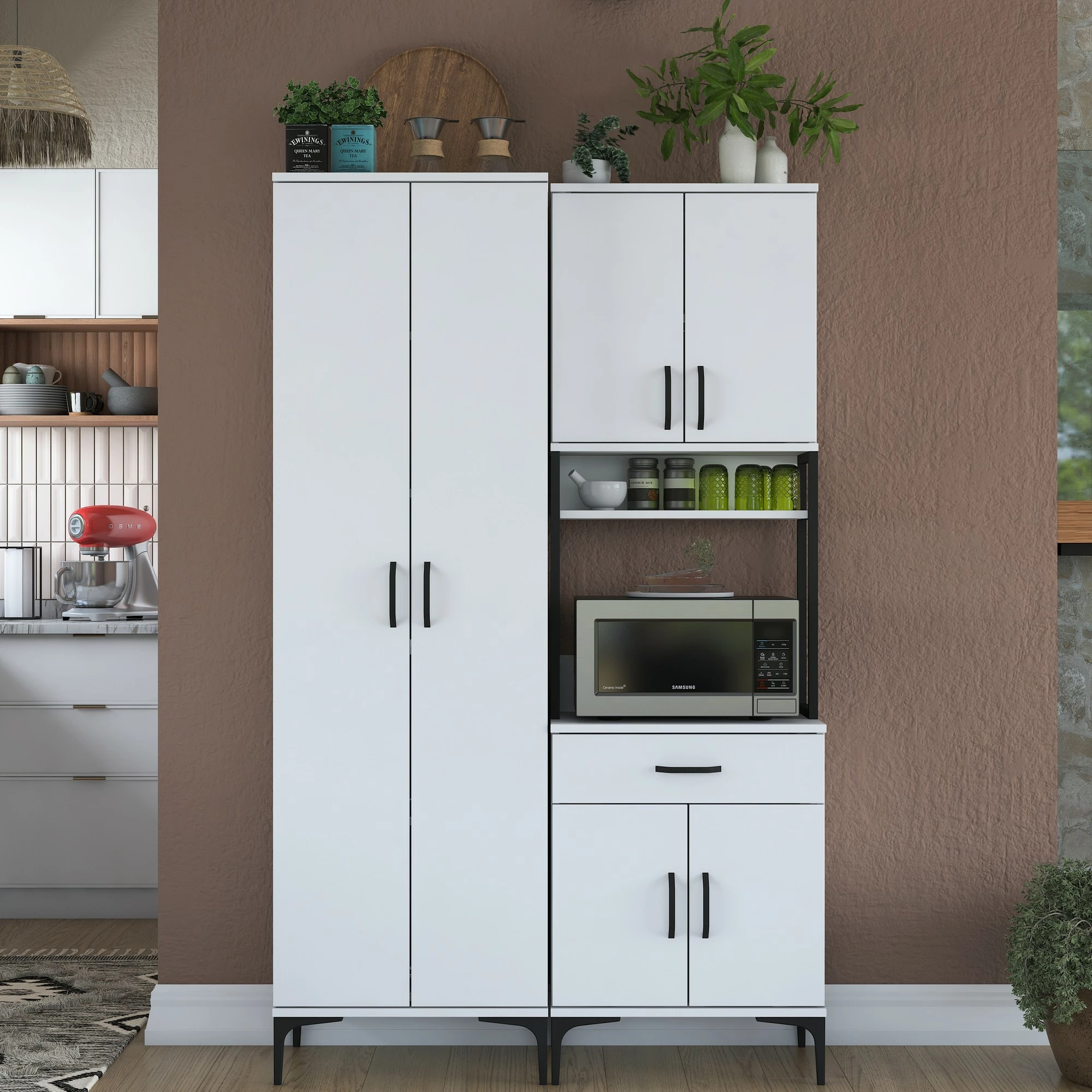 Dollap multifunksional, i bardhë, Hanah Home JE120 - 2966