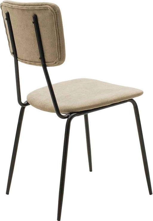 Karrige Tania, pëlhurë antike bezhë, këmbë të zeza, set prej 4 copash