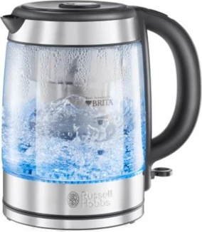 Ibrik elektrik Russell Hobbs Clarity 1.5L, 2200W, xham/çelik inoks, transparent