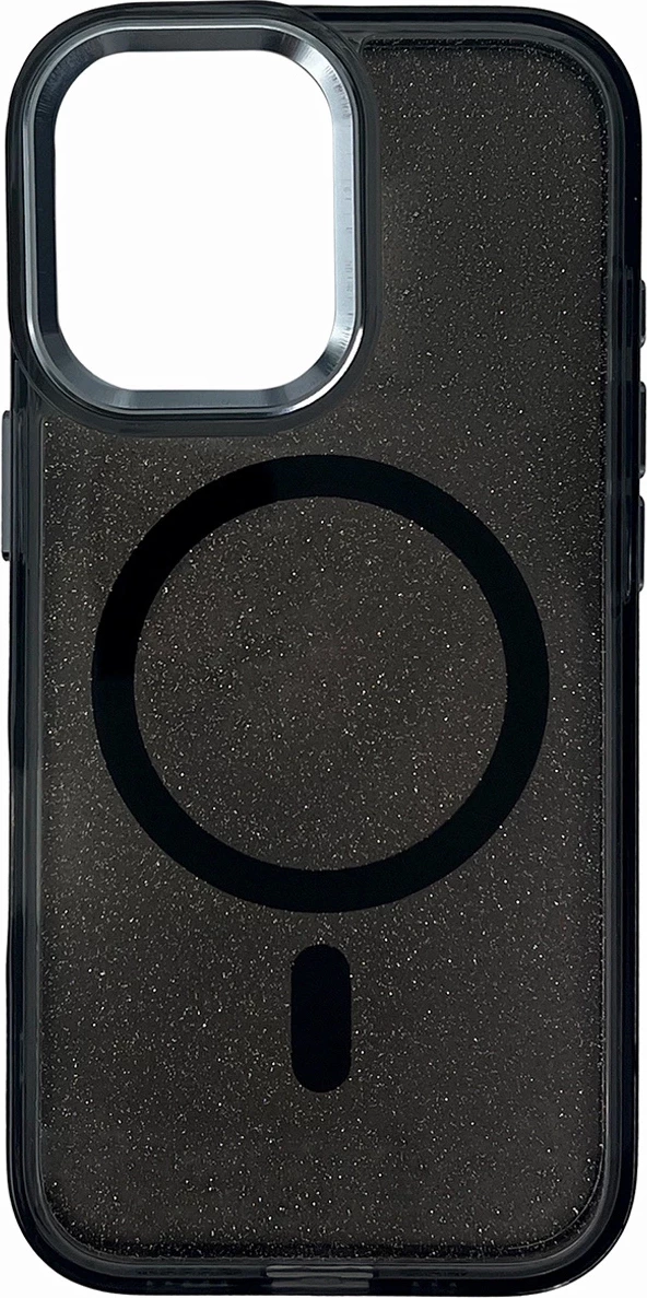 Mbështjellës Hurtel Glitter Case MagSafe për iPhone 17, i zi