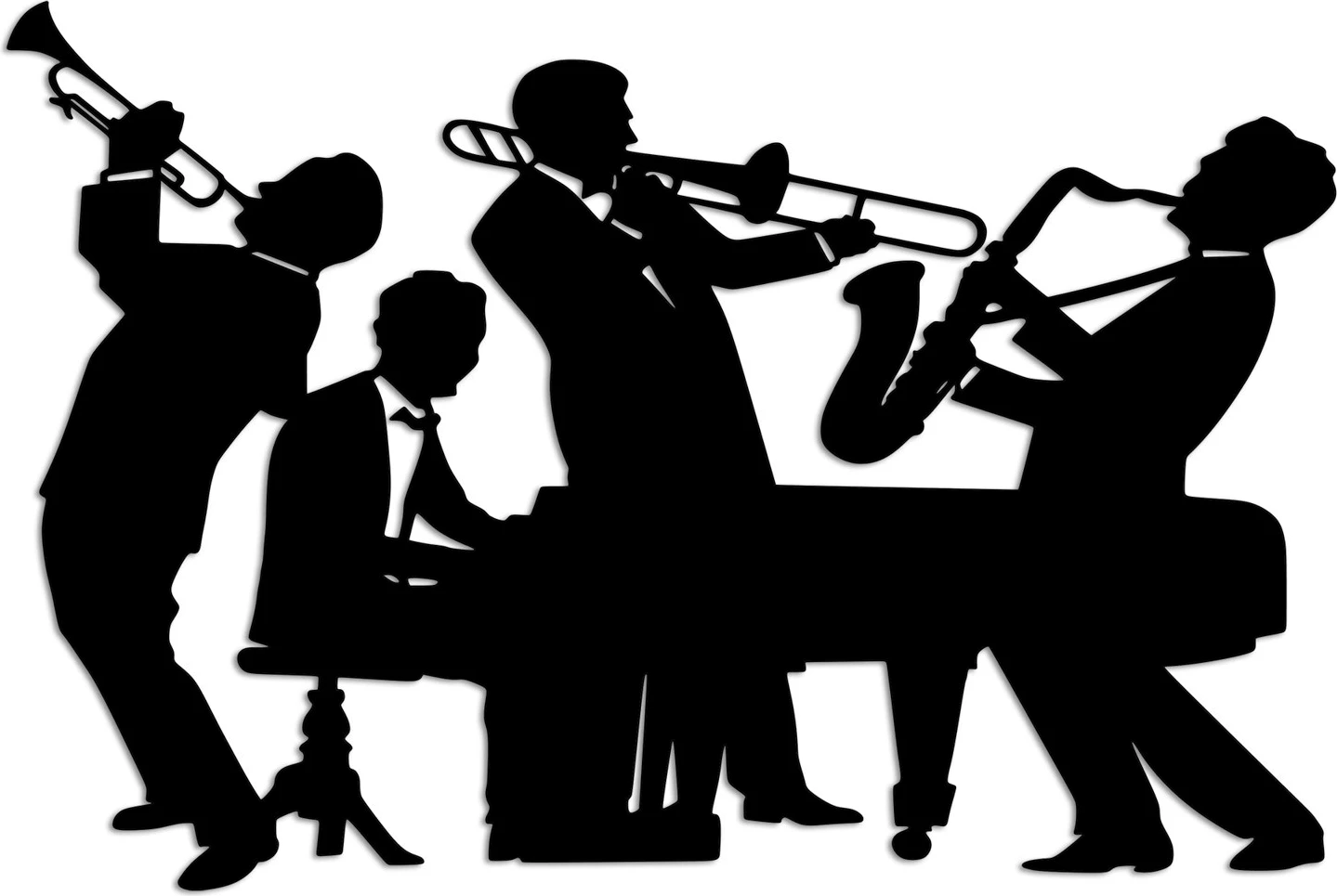 Aksesor muri dekorativ prej metali, muzikantë, Wallity, M