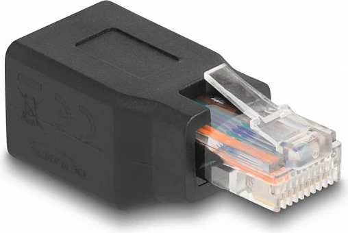 Adapter RJ50 DeLOCK plug-te-jack, pinout 1:1, RJ45/RJ48/RJ50, i zi