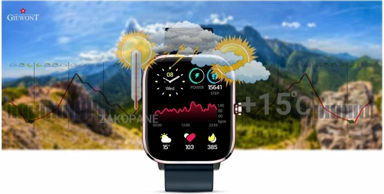 Smartwatch për femra Giewont, blu e errët