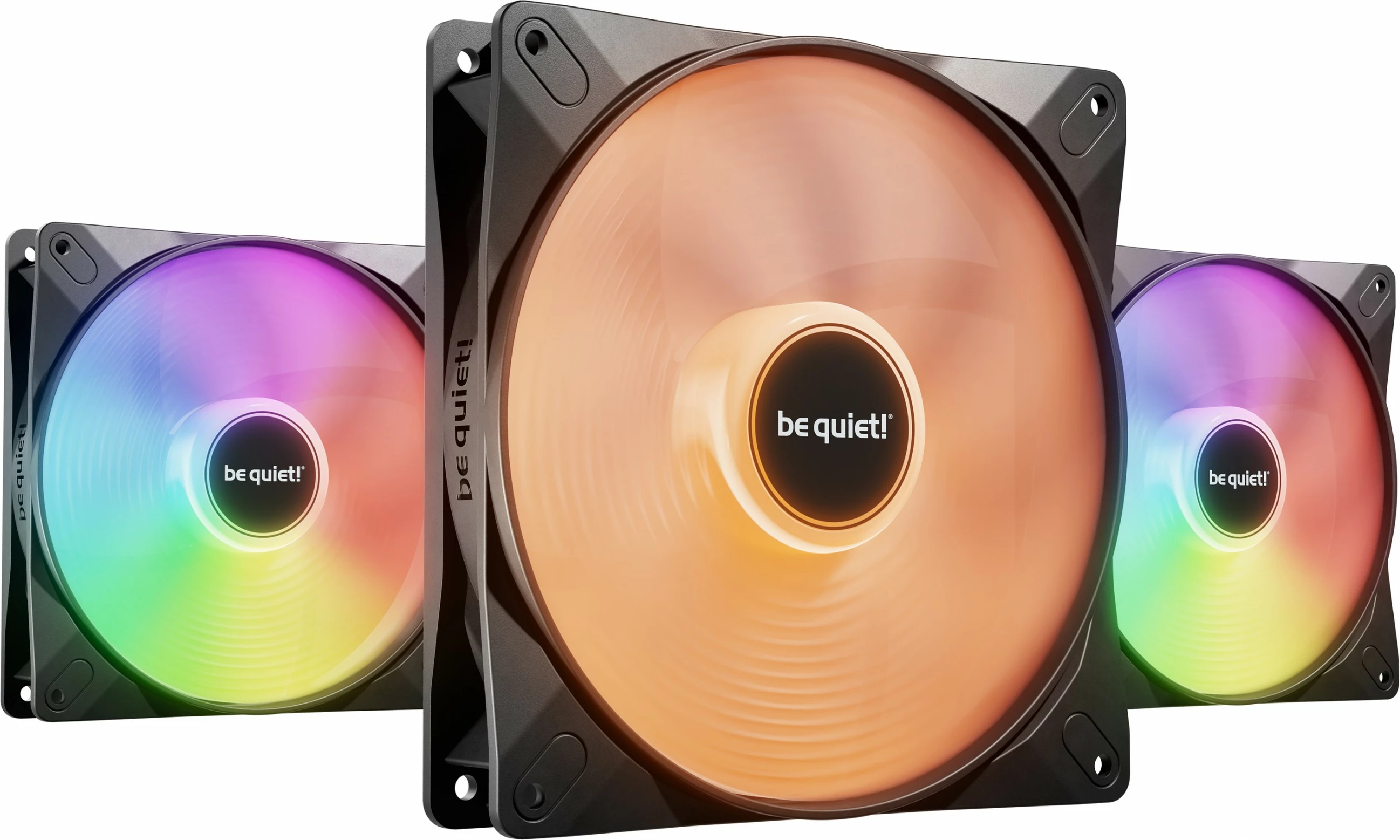 Ventilator kasë Be Quiet! LIGHT WINGS LX PWM high-speed 140mm Triple-Pack, ARGB, i zi