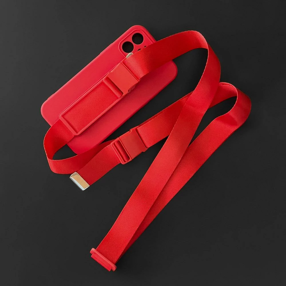 Mbështjellës silikon Hurtel Rope Case me rrip, për Samsung Galaxy A33 5G, Rozë