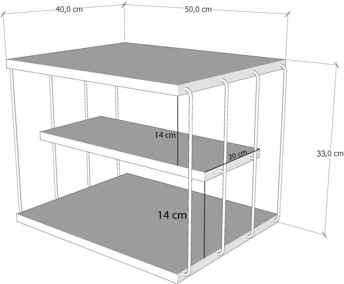 Tavolinë anësore dy kate, ngjyrë e verdhë dhe e zezë, Lifon
