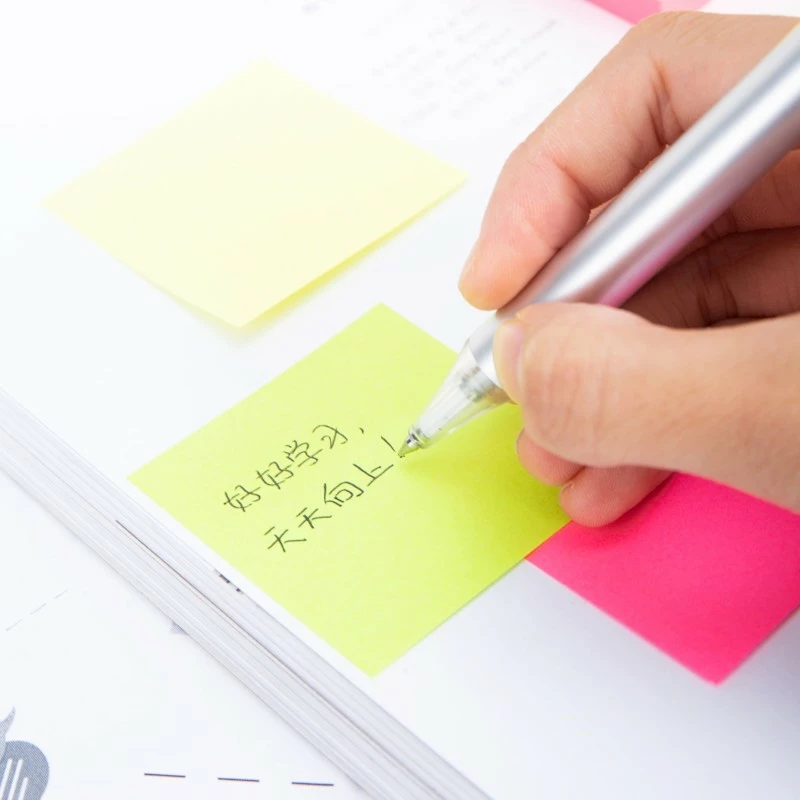 Deli Postit 51X51 400Fl Neon Mix 1/4 A03303