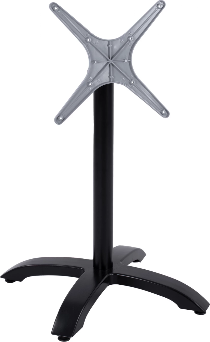 Bazë tavoline e palosshme alumini, ngjyrë e zezë mat, FH469.01, 66x66x72 cm me kryq 48x48 cm