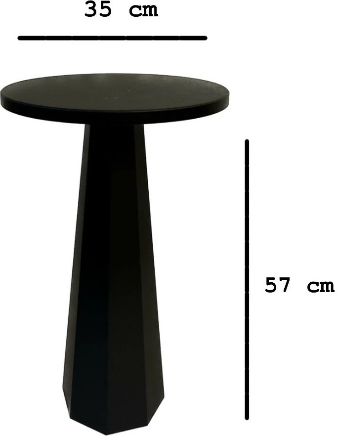 Tavolinë anësore, ngjyrë e zezë, Skye Decor Lilyum 57