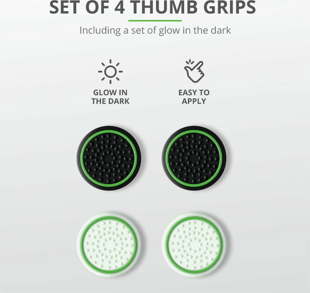 Kapakë analogësh për kontrollor Xbox Series X/S Trust GXT267 (24174), set 4 copë, zezë/bardhë