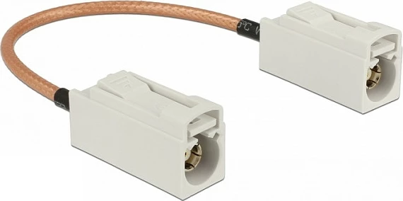 Kabllo antene DeLOCK 89674, RG-316, FAKRA B femër–FAKRA B femër, 0.15 m, kafe/bardhë