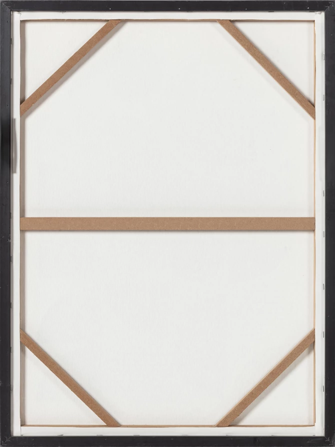 Pikturë dekorative abstrakte, kanavacë bardhë e zi, MDF i zi, 60x80x3.2cm