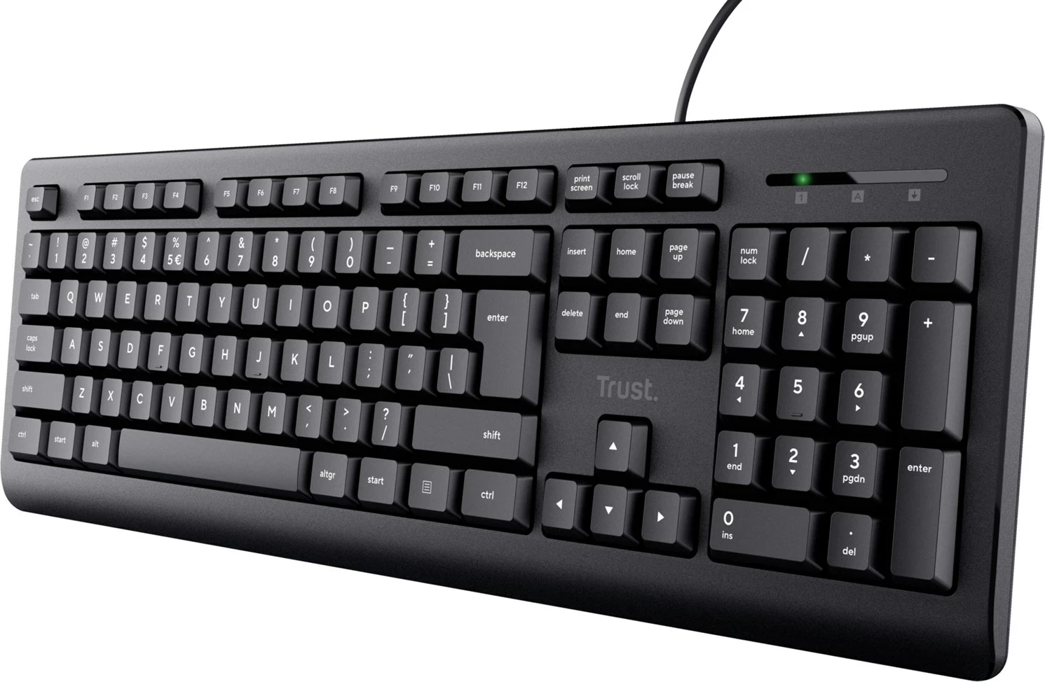 Tastaturë Trust TK-150 USB QWERTY, E zezë