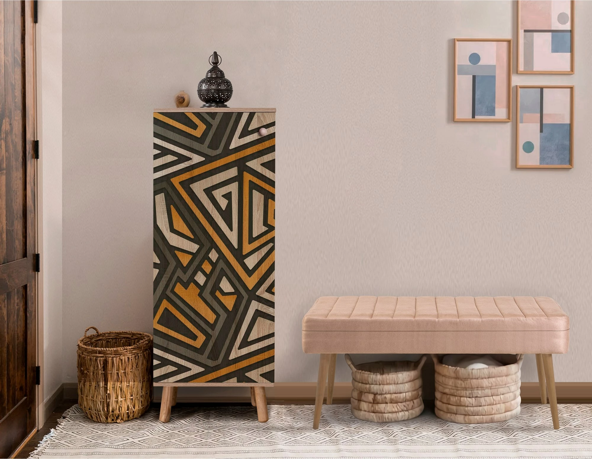 Set mobiljesh për korridor, ngjyrë sonomo dhe stone, Skye Decor, 928-0900