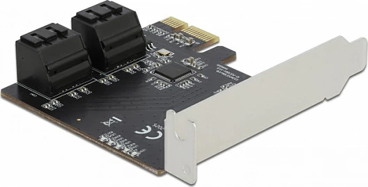 Kartelë zgjerimi SATA DeLOCK PCIe x1, 4 porta SATA 3.0, low-profile