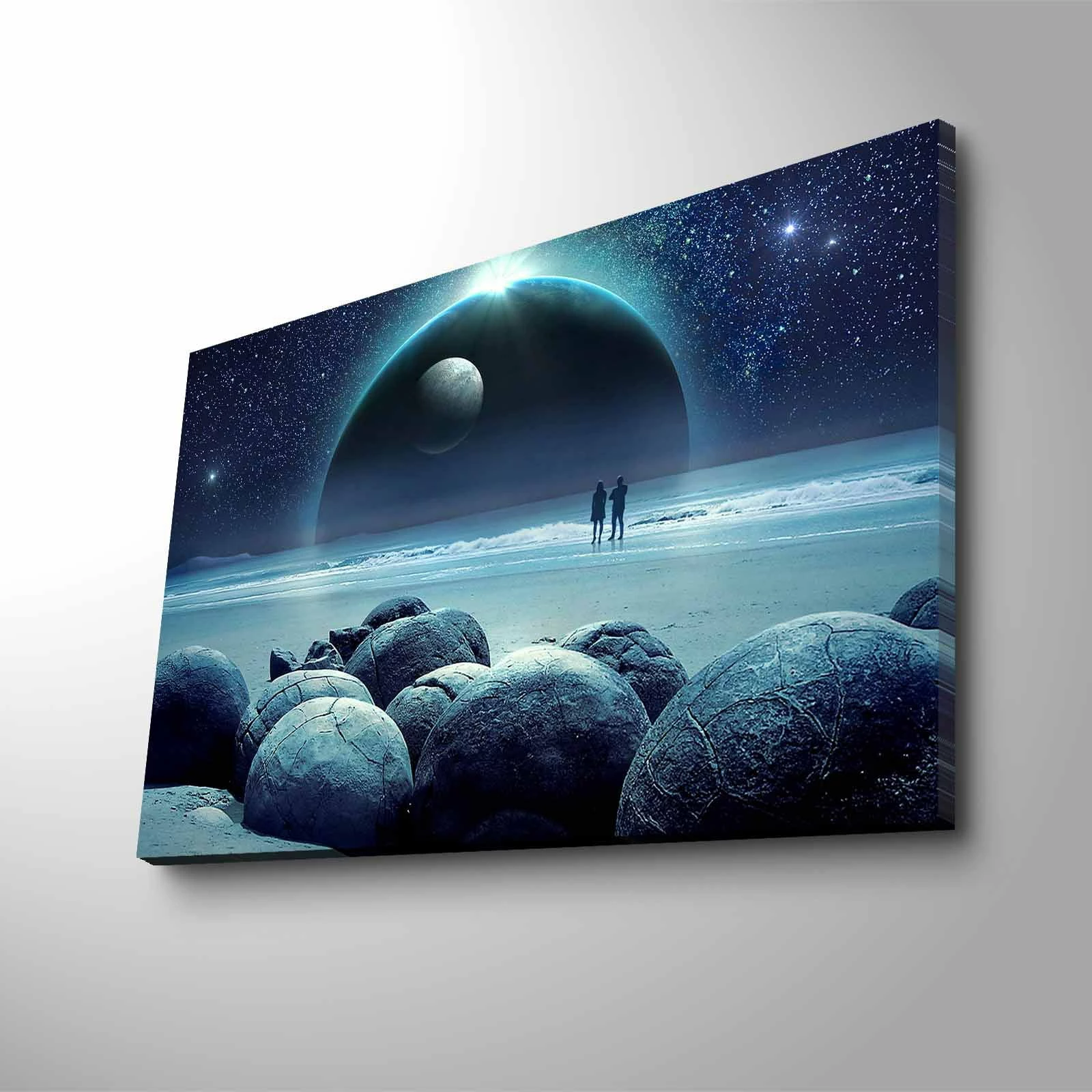 Pikturë dekorative me drita LED, Wallity NASA-022, shumëngjyrëshe, 45x70cm