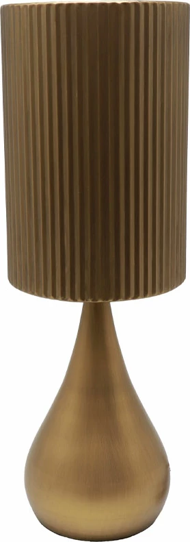 Llambë tavoline STALA, metal, ngjyrë kafe e artë, 18x18x53.5cm