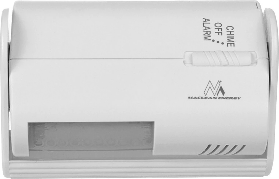 Mini alarm me sensor lëvizjeje PIR Maclean MCE311, rreze 8 m 60°, pa tela, bateri 9V, i bardhë