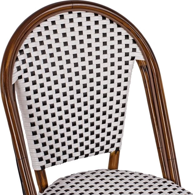 Karrige alumini pamje bambuje me rattan bardhë/zi FH5566.01 8