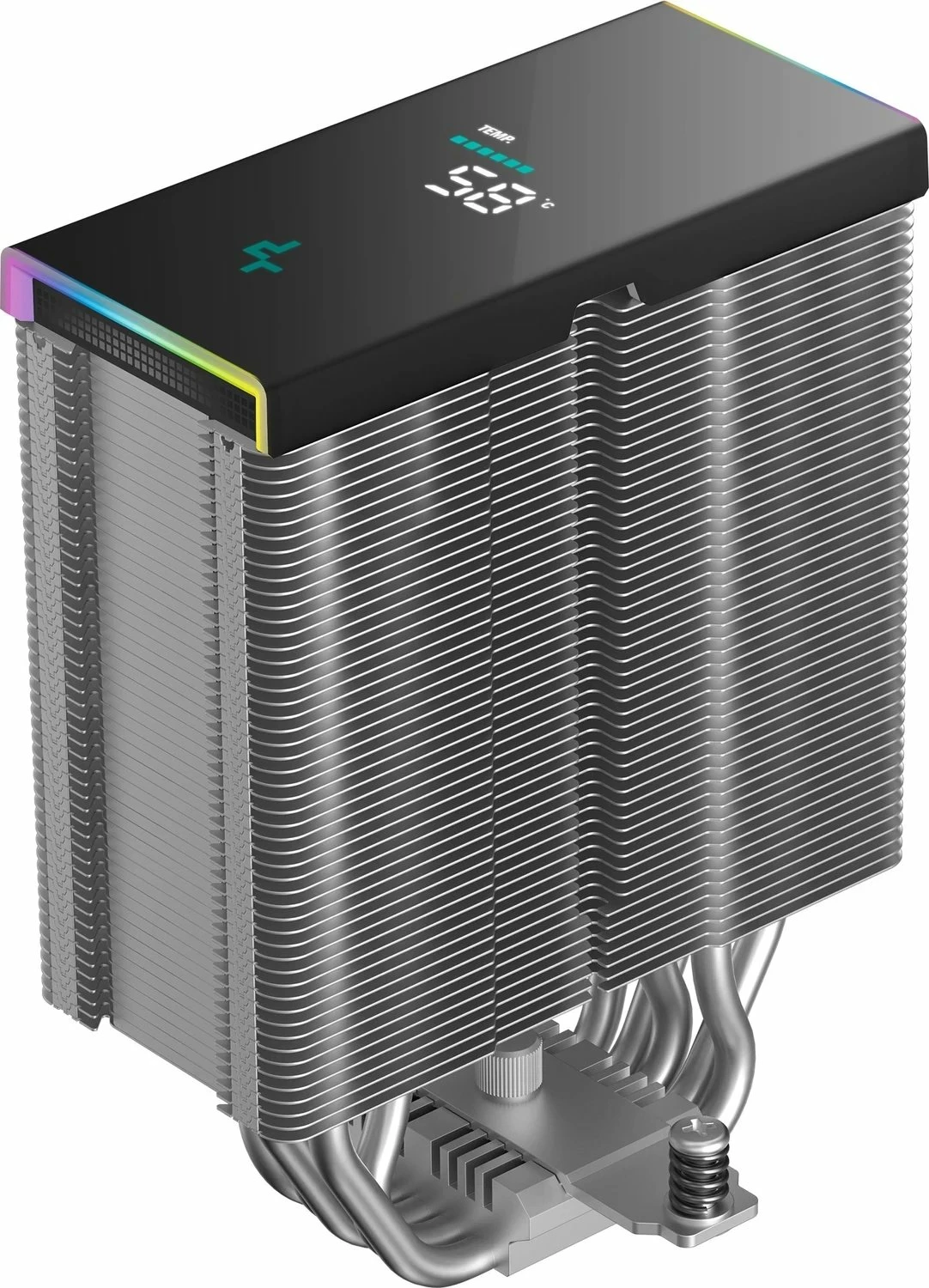 Ftohës CPU Deepcool AK500S Digital SE R-AK500S-BKADMN-GJD, 120mm ARGB, me ekran digital, zi