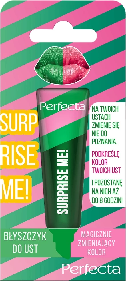 Buzëkuq lip gloss për femra Perfecta Surprise Me! Magically Changing Color, green, 10g