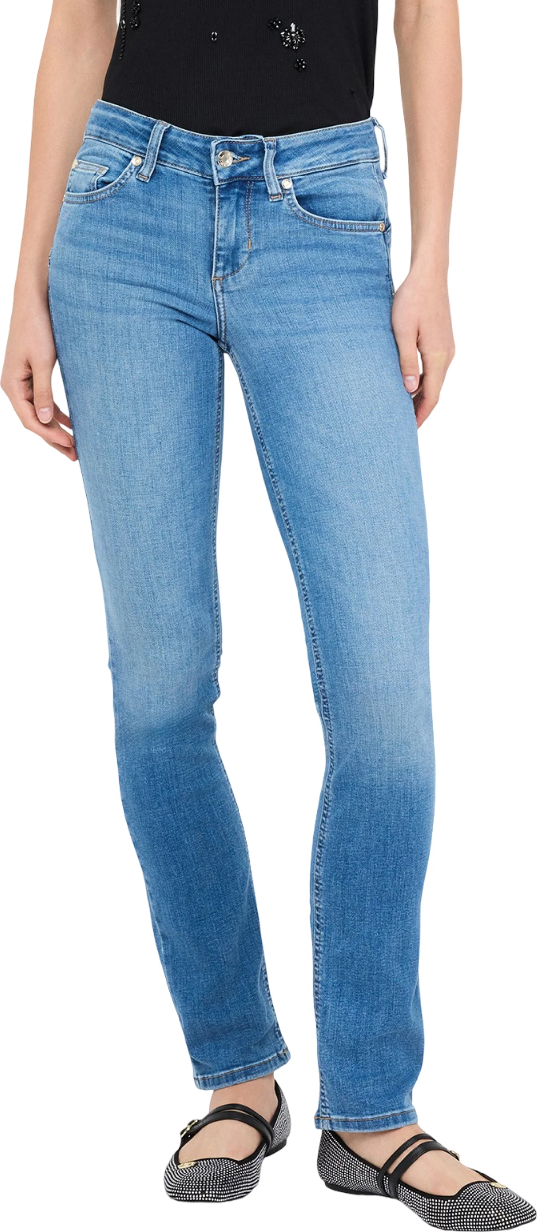 Xhinse slim për femra Liu Jo B.UP Magnetic Reg.W. UXX028 D4186, denim e çelët