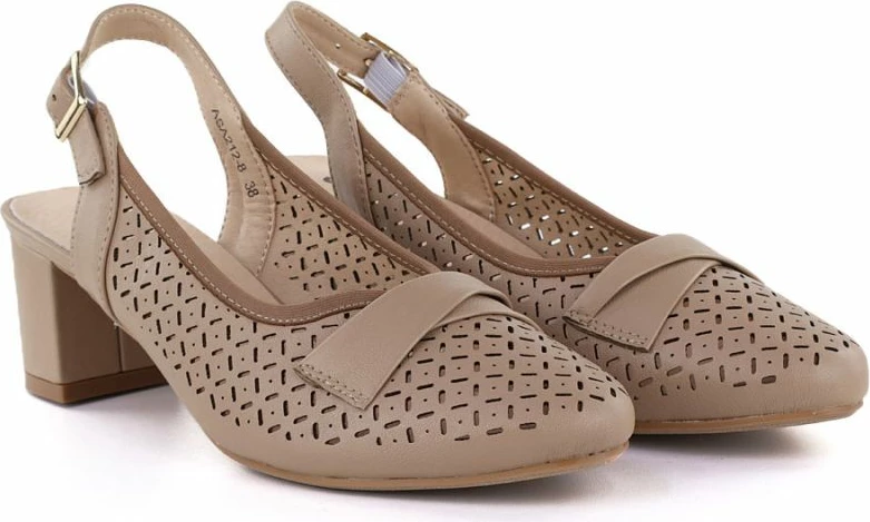 Këpucë me take për femra Jezzi ASA212-8, bezhë