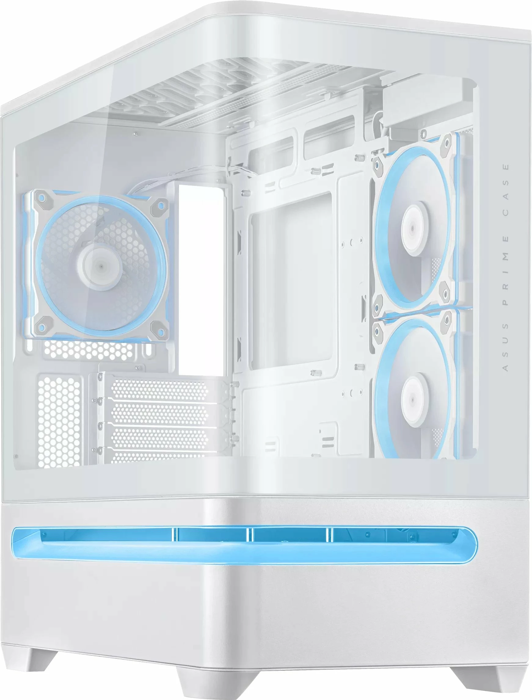 Kasë Asus Prime AP202 TG ARGB microATX/mini-ITX, mini tower, USB-C, pa furnizim, e bardhë