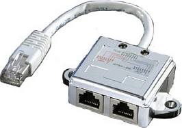 Adapter T VALUE Cat.5e Class D STP, splitter RJ45 i mbrojtur