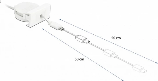 Kabllo USB DeLOCK Easy 45, USB-A në Micro-USB B, e rrotullueshme 0.62 m, e bardhë