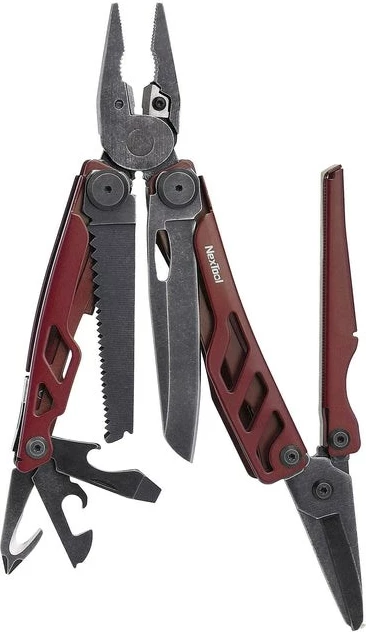 Multitool NexTool FLAGSHIP Pro NE20279, 16 funksione, me mbështjellës rripi, e kuqe