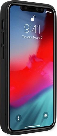 Mbështjellës Ferrari Off Track Quilted për iPhone 12 mini 5.4", lëkurë, i zi