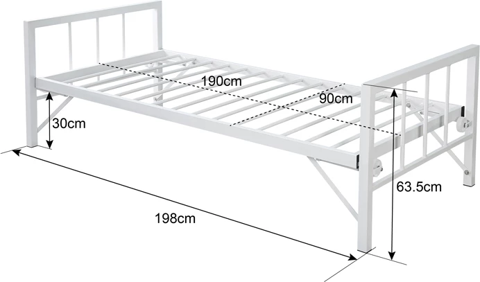 Krevat-sofë Remmie, metal i zi, 90x190cm
