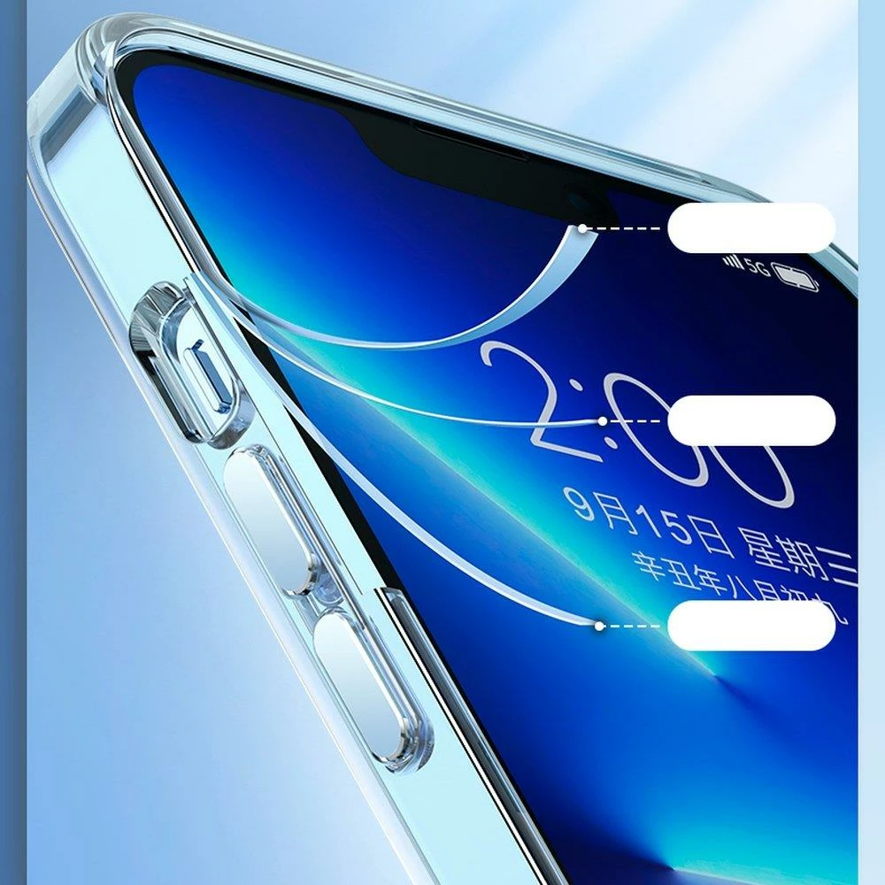 Mbështjellës Kingxbar Elegant Series për iPhone 13 Pro, Transparent