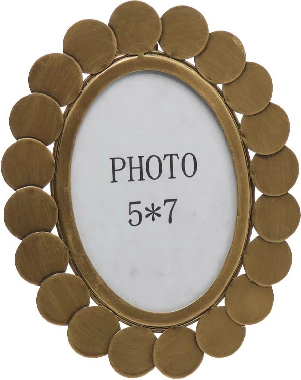 Kornizë fotoje COIN, metalike, ngjyrë ari, 20x1.5x25 cm