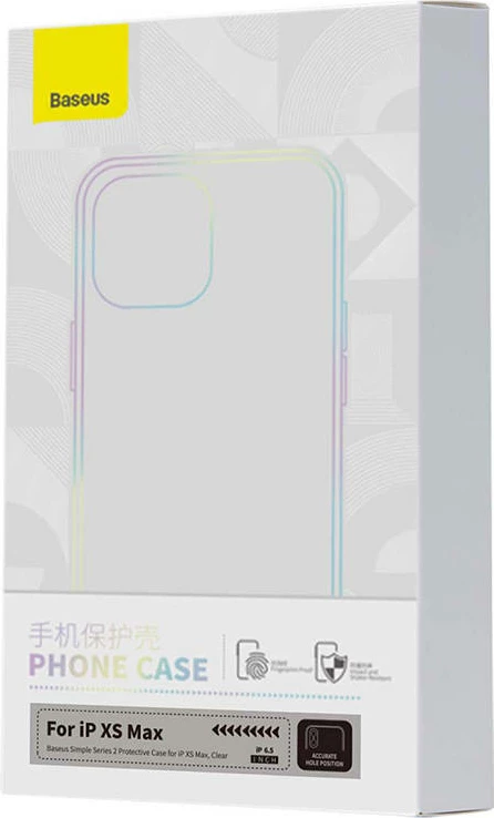 Mbështjellës Baseus Simple për iPhone XS Max, transparent