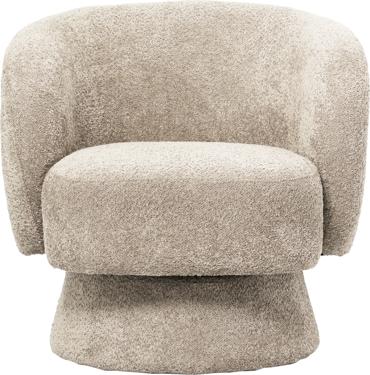 Karrige rrotulluese KARLEN FH9592.03, stof boucle, ngjyrë bezhë, 78x81x77H cm