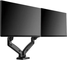 Mbajtëse tavoline për 2 monitorë ICYBOX IB-MS304-T deri 32\", VESA 75x75/100x100, me gas spring, e zezë