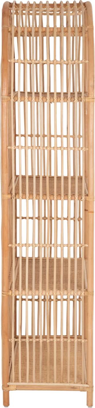 Raft librash FH9552 prej ratanit natyral, ngjyrë natyrale, 80x40x182H cm