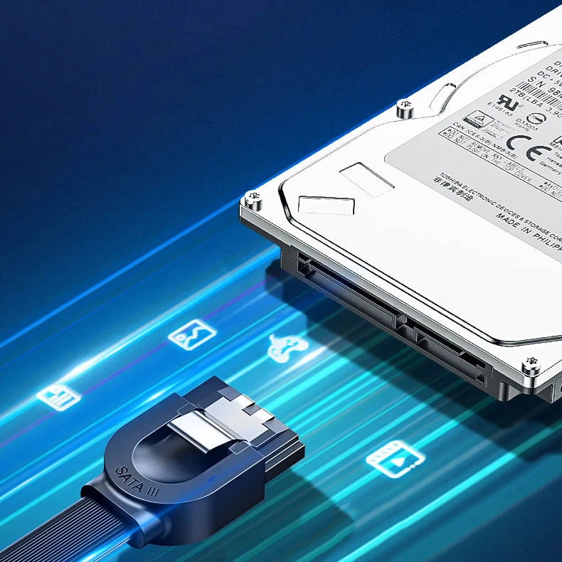 Kabllo SATA 3.0 me kënd Ugreen US217, 0.5m, e zezë