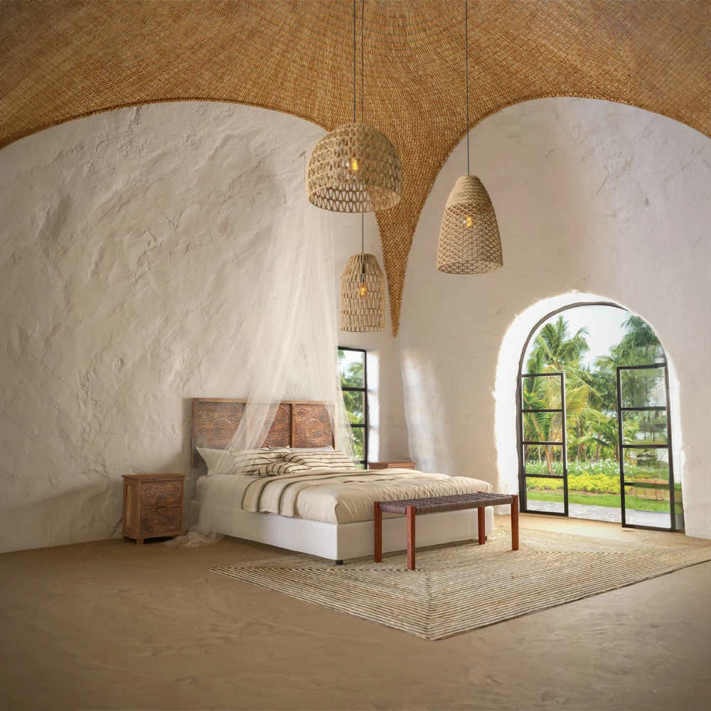 Qilim Mamba për dhomë dite, jute natyrale, e zezë, 300x200