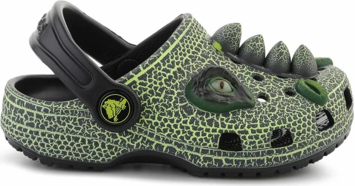 Atlete fëmijësh Crocs Classic I Am Scary Dino Clog T, të zeza