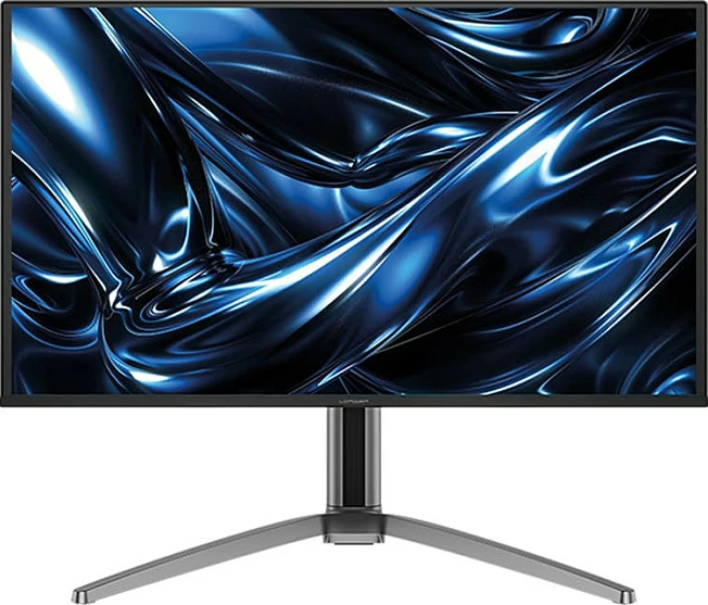 Monitor LC-Power LC-M27UO, 26.5", 4K UHD, QD-OLED, Adaptive Sync, altoparlantë, e zezë/argjendtë