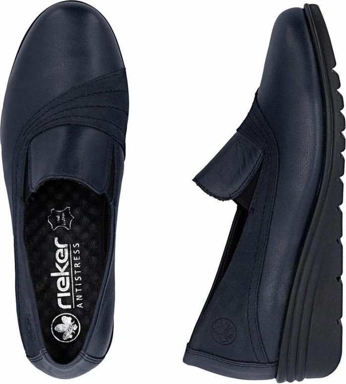 Këpucë me take për femra Rieker, navy blue