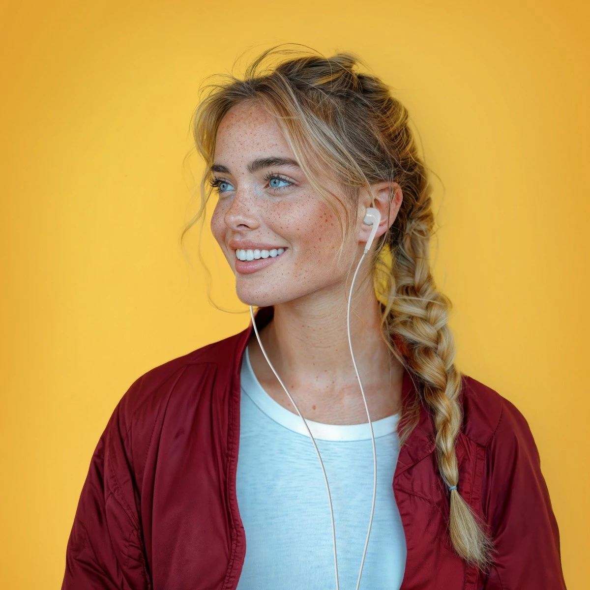 Kufje in-ear Hama 221787 me lidhje Lightning, me mikrofon dhe kontroll volum, kabllo 1.2 m, stereo, të bardha