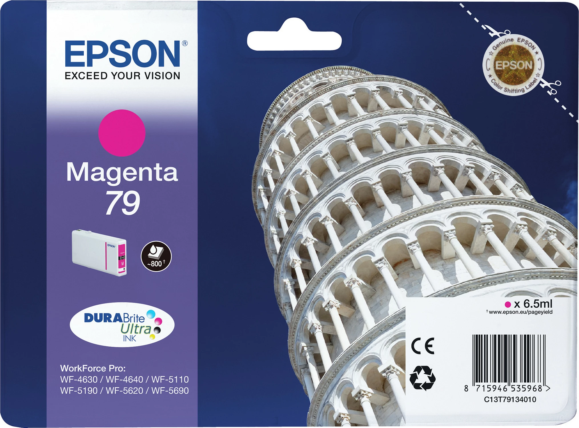 Bojë Epson Tower of Pisa Magenta 79, DURABrite Ultra, Standard Yield