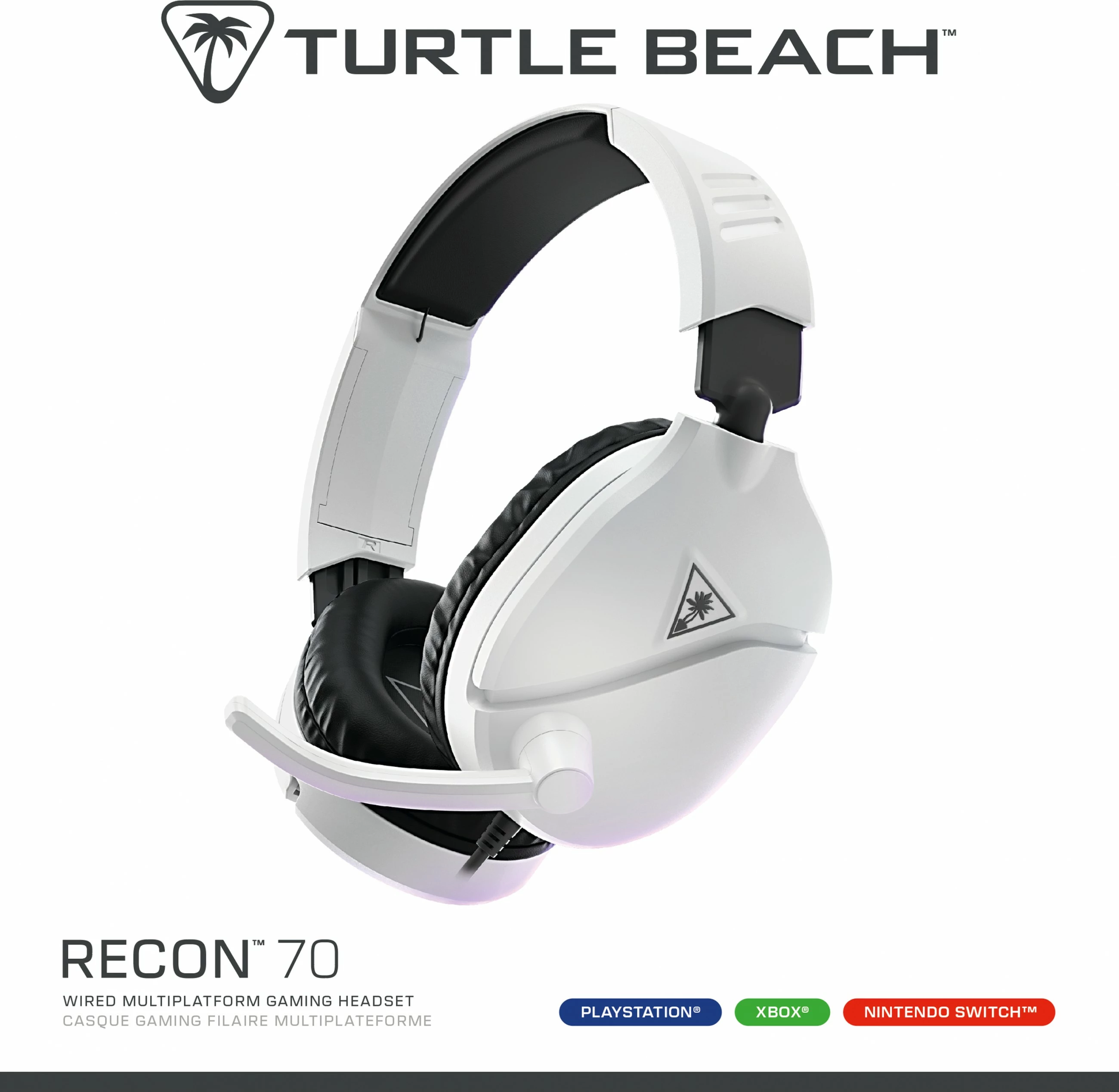 Kufje Turtle Beach Ear Force Recon 70P, gaming, me mikrofon, 3.5mm, të bardha